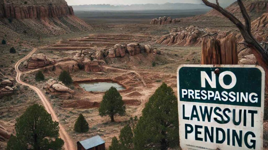 A scenic view of Blind Frog Ranch set in a rugged, remote area of Utah