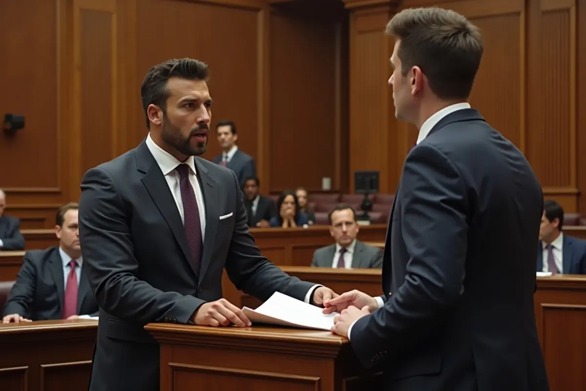immigration lawyer defending client rights during court proceedings
